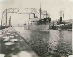 Josefa departing Duluth on Monday, November 8, 1920 at 1:30 p.m.  Photo from the Fr. Edward J. Dowling, S.J. Marine Historical Collection, University of Detroit Mercy